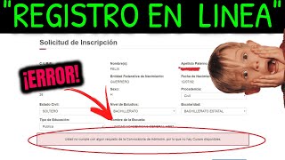 ✅ ¿CÓMO hacer CORRECTAMENTE Registro en linea al Sistema Educativo Militar ¡NO cometas ERRORES 😱 [upl. by Ecyt]