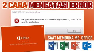 Cara mengatasi The application was unable to start correctly 0xc0000142 saat membuka office [upl. by Aissenav]