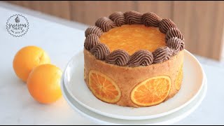 Moist and Soft Eggless Orange Chocolate Cake Recipe [upl. by Aynatal]