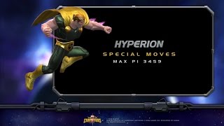 Hyperion Special Moves  Marvel Contest of Champions [upl. by Seuguh]