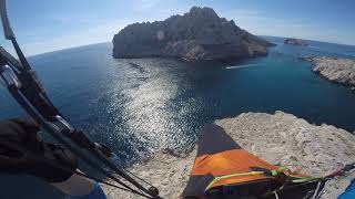 Soaring parapente aux Goudes  calanques de Marseille [upl. by Harwin]