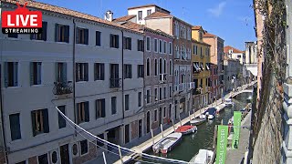 🔴 Venice Italy Live WebCam  The View on Canal from Hotel Pausania [upl. by Festa370]