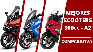 Mejores scooters 300cc A2 ✅ Prueba Comparativa relación calidad precio [upl. by Jacquie]