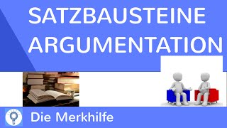 Satzbausteine Überleitungen für eine Argumentation  Erörterung  Hilfestellung für Erörterungen [upl. by Lleumas]