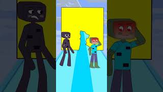 Let Help Enderman Girl Get Steve Man roblox minecraft animation dance [upl. by Aihsotan]