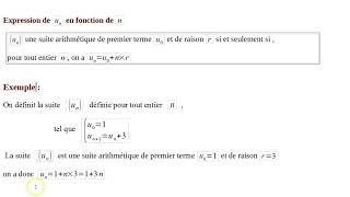 Suites Terminale rappels suites arithmétiques [upl. by Laleb]