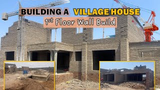 Building a village house Episode 6  1st Floor Wall Build Updates Limpopo houses  Building a House [upl. by Atteloc589]