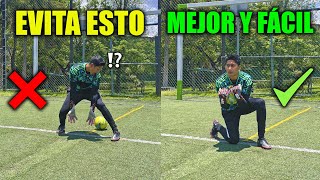 APRENDE 5 ATAJADAS BÁSICAS Y FÁCILES 🧤🥅 Que todo PORTERO de FUTBOL debe dominar Guia básica ⚽️ [upl. by Kimmy]