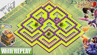 NEW BEST TH7 Base FARMINGTROPHY with COPY Link Town Hall 7 Base Anti Dragons  Clash of Clans [upl. by Garnet286]