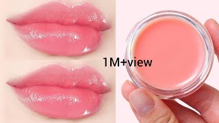 Homemade lip balm for natural pink lip💋💫🌸 lipgloss lipbalm lipcare remedies 1million [upl. by Bernadine]