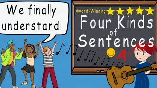 Four Kinds of Sentences Song  Award Winning Four Types of Sentences by Melissa [upl. by Quarta27]