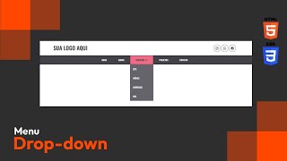 Como criar um menu com submenu com HTML e CSS  Parte 12 [upl. by Donaghue]