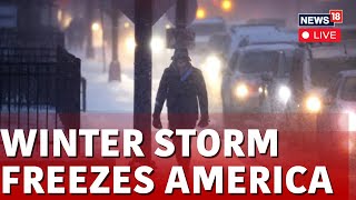 Powerful Winter Storm In US Unleashes Snow Freezing Temperatures LIVE  USA News LIVE  N18L [upl. by Meldon]