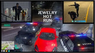 Benjis Long Scuffed Chase After Jewelry Hot Run  NoPixel RP 40 GTA RP [upl. by Redle]