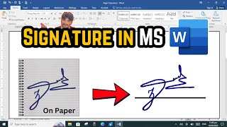 How to Insert Signature in MS Word  Remove Background From Signature  Zeeinfotech [upl. by Anada550]