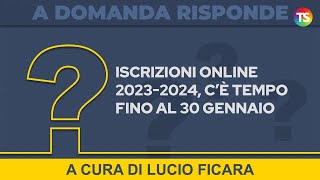 Iscrizioni online 20232024 c’è tempo fino al 30 gennaio [upl. by Daitzman281]