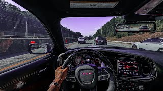 HELLCAT REDEYE CUTTING UP IN RUSH HOUR TRAFFIC POV [upl. by Kier]