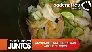 CAMARONES SALTEADOS CON ACEITE DE COCO JENGIBRE Y SEMILLAS DE CILANTRO [upl. by Ierna103]