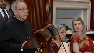 President Mukherjee host Banquet in honour of The Rt Hon David Johnston Governor General of Canada [upl. by Alletniuq]