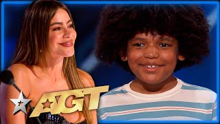 9 Year Old Performs Incredible Original Song on Americas Got Talent 2024 [upl. by Fruma]