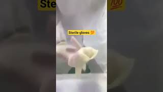 How to put sterile gloves 🧤  sterile hospital doctor explore explorepage [upl. by Skutchan]