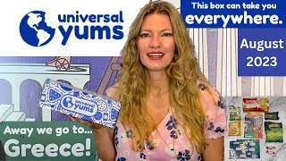 Universal Yums Review amp Taste Test  Yumsational Unboxing the Taste of Greece  August 2023 [upl. by Staford]