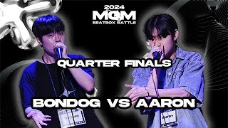 2024 MOM BEATBOX BATTLE l QUARTER FINALS l BONDOG VS AARON [upl. by Pontus]