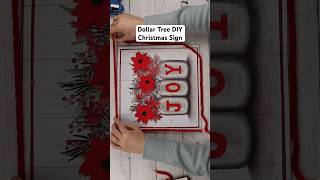 DIY DOLLAR TREE CHRISTMAS SIGN diychristmasdecor [upl. by Daria]