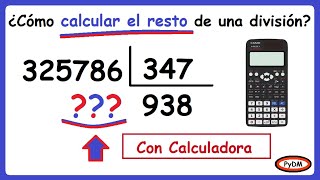 Hallar el resto sin efectuar la división Calcular resto con calculadora [upl. by Decca]