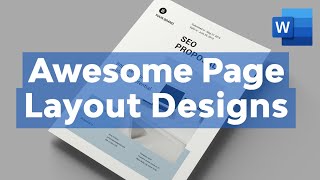 Make Awesome Page Layout Designs in Microsoft Word [upl. by Claud]