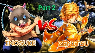 Zenitsu VS Inosuke 😂 Part 2  Demon Slayer S2 Ep 2 Hindi Dub  The Boys Meme [upl. by Dannon]