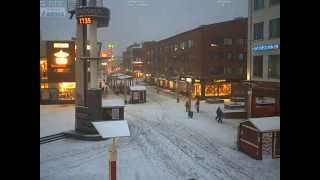 Snowing time in Rovaniemi  16102012  TimeLapse from webcam [upl. by Salkcin]