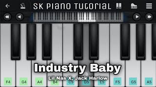 Industry Baby  Lil Nas X Jack Harlow  100 PIANO TUTORIAL on Perfect Piano App [upl. by Sredna]