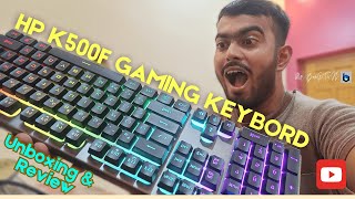 HP K500F Gaming Keybord Unboxing and Review  Best Metallic Keybord  Best Gaming Keybord hp [upl. by Niwhsa]