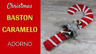 Tutorial DIY Cómo hacer un Adorno de Bastón de Caramelo para Navidad [upl. by Cassell]