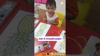 Pineapple Pineapple Art And Craft  Little Caliphs Program [upl. by Tilla896]