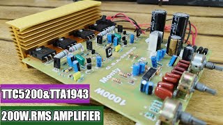 5200 and 1943 amplifier board 🔊 ttc5200 tta1943 amplifier circuit [upl. by Iveson516]