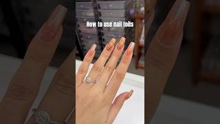 Easy nail foil transfer beginnerfriendly nails nailart dailycharme [upl. by Retsehc882]