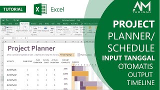 Membuat Project Planner  Schedule dengan Excel  Input tanggal otomatis outputnya timeline [upl. by Sumetra]