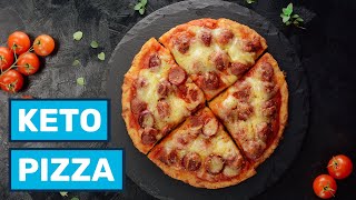 ¡DELICIOSA PIZZA KETO  Con Masa de Harina de Almendras [upl. by Brunelle]