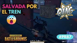 PUBG  PLAYERUNKNOWNS Battlegrounds  SALVADA POR EL TREN [upl. by Yanehs526]