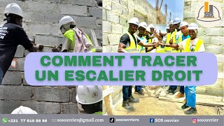 COMMENT TRACER UN ESCALIER DROIT EN AFRIQUE [upl. by Grous]