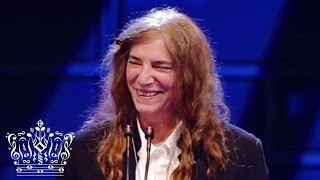 Patti Smith receiving the Polar Music Prize [upl. by Ybrek297]