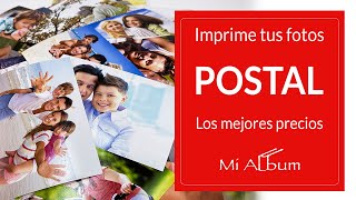 Como y donde Imprimir fotos en papel fotográfico profesional en tamaño postal con envío a domicilio [upl. by Inar]