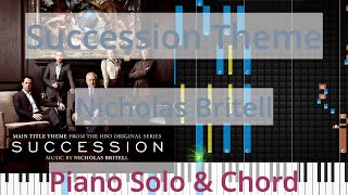 🎹Succession Theme Solo amp Chord Nicholas Britell Synthesia Piano [upl. by Brunella861]