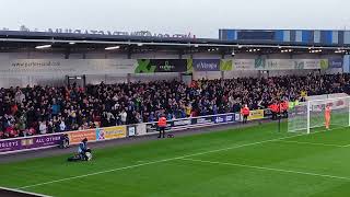 800 Southend United Fans singing There Hearts Out After Shaun Hobson Doubles The Lead [upl. by Nonnad]