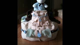 How to make a Cloth Diaper Cake [upl. by Ahsatsana]