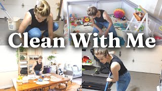 Clean With Me Garage Gym Deep Clean  Kitchen Updates [upl. by Ennairoc]