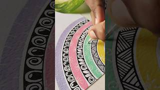 Draw an easy mandala with me 🎨🌈 art shorts colors drawing pastel [upl. by Eirotal826]