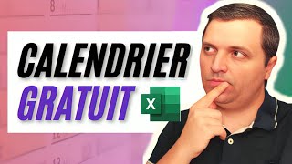 Excel CALENDRIER dynamique simple et gratuit à télécharger 📆 [upl. by Heringer]